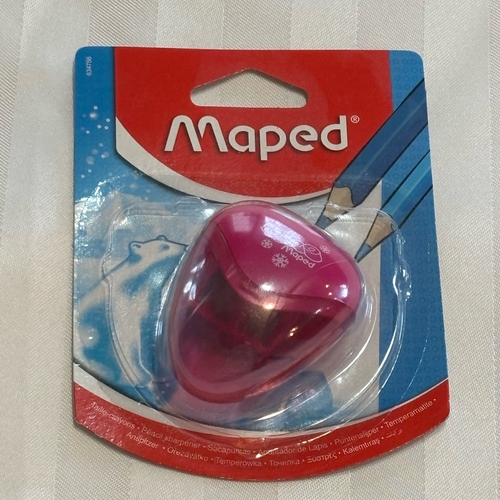 Maped Pink Pencil and Crayon Sharpener (UNOPENED)